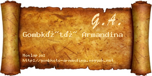 Gombkötő Armandina névjegykártya